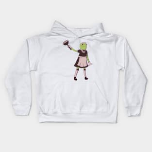 Frog with maid dress Kids Hoodie